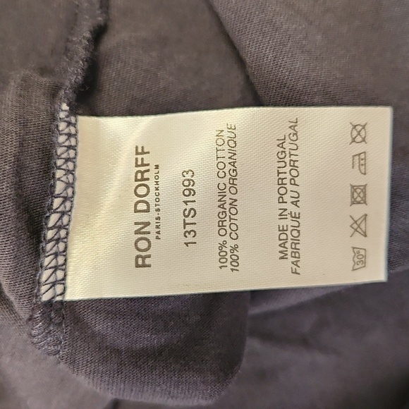 Ron Dorff navy organic cotton T-Shirt Player Digital sz M - Picture 7 of 8